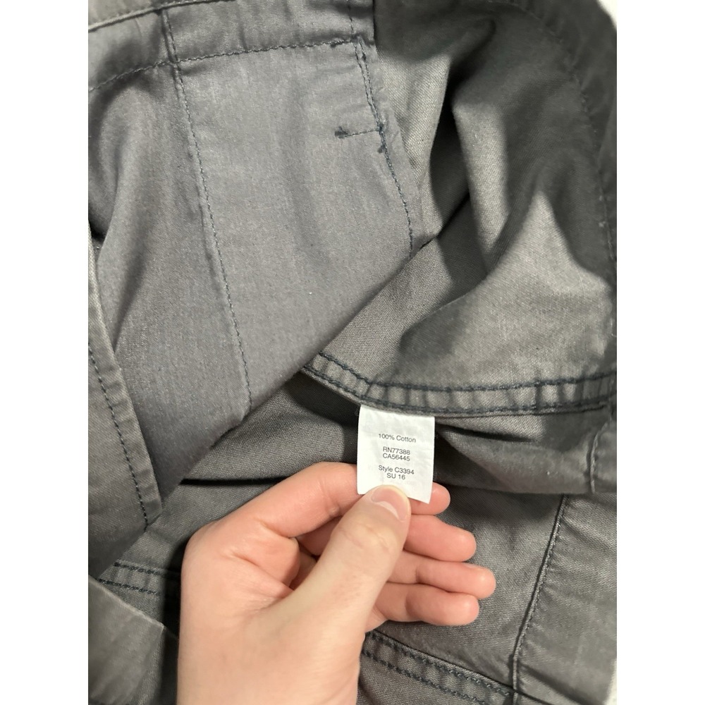 Madewell Jacket Womens Size Medium Gray Fleet Utility High Neck Cinched Waist - Picture 5 of 7